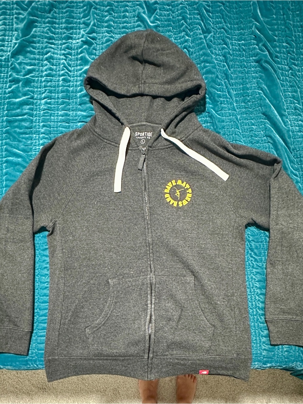 Dave Matthews Band Sportiqe Dark Gray Full-Zip Hoodie - Unisex Large